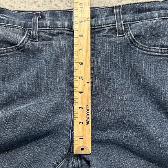 NYDJ Women's 6 (27x20) Cropped Capri Straight Leg Denim Jeans Navy Blue Stretch - Picture 10 of 12